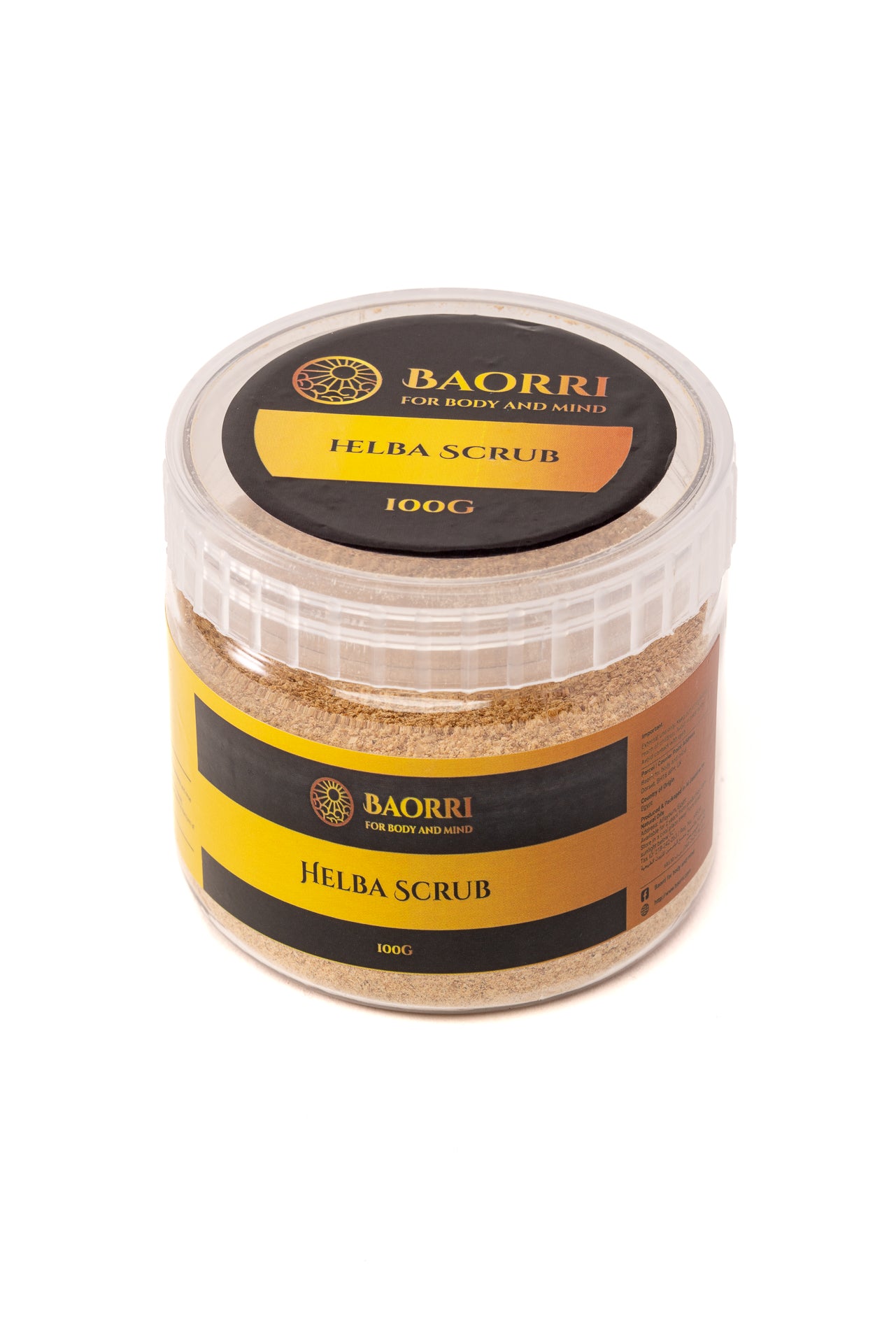 Body scrub on the white background