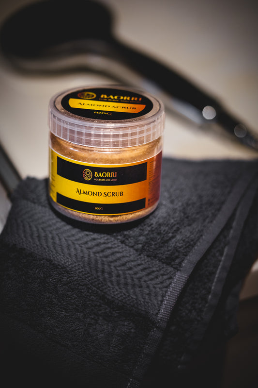 100% natural organic almond body and face scrub - gentle exfoliating scrub with no added fragrance or colour.