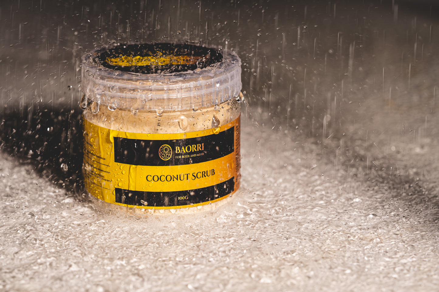 Baorri organic coconut body scrub - natural exfoliating scrub for smooth glowing skin , deep hydration and brightening.