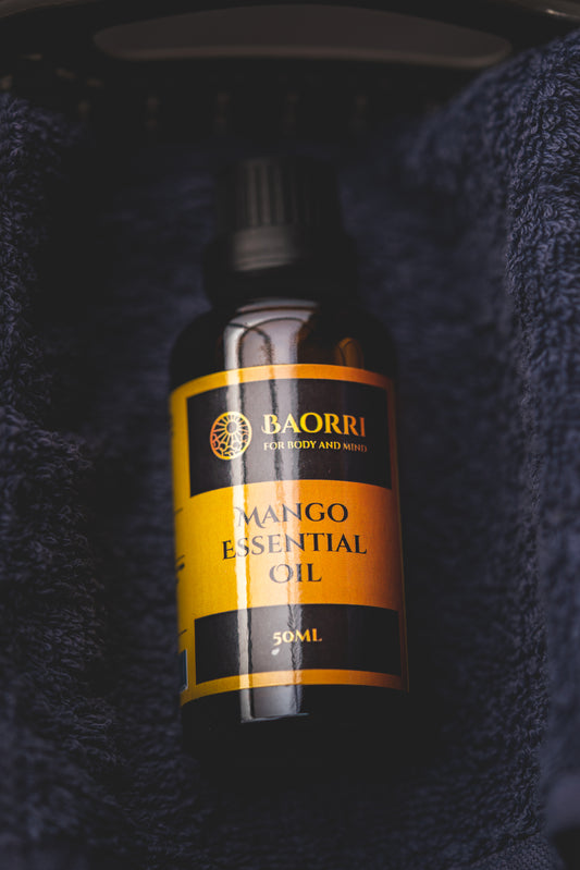 Baorri pure mango essential oil 50ml - natural aromatherapy oil for glowing skin , hair hydration and DIY skincare