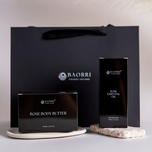 Valentine's Gift Set | Rose Essence Oil and Rose Body Butter
