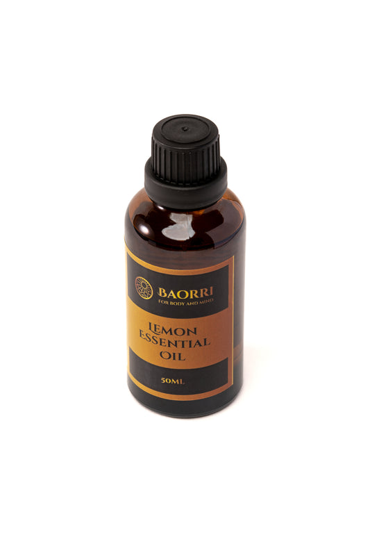 Baorri pure lemon essential oil - uplifting citrus aromatherapy for diffuser , brightening skin and natural home freshness  